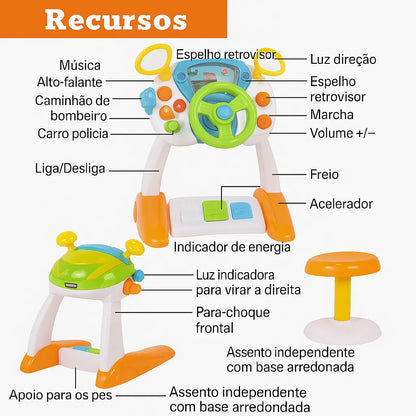 Meu Primeiro Volante™ — Simulador Interativo de Direção para Crianças